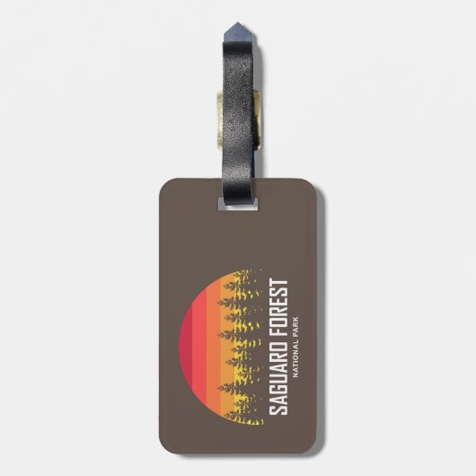 Nationaal park Saguaro Forest Bagagelabel (Achterkant verticaal)