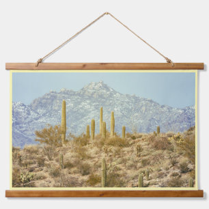 Nationaal park Saguaro met bergen Hangend Wandkleed