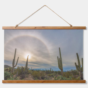 Nationaal park Saguaro met zonnescherm Hangend Wandkleed