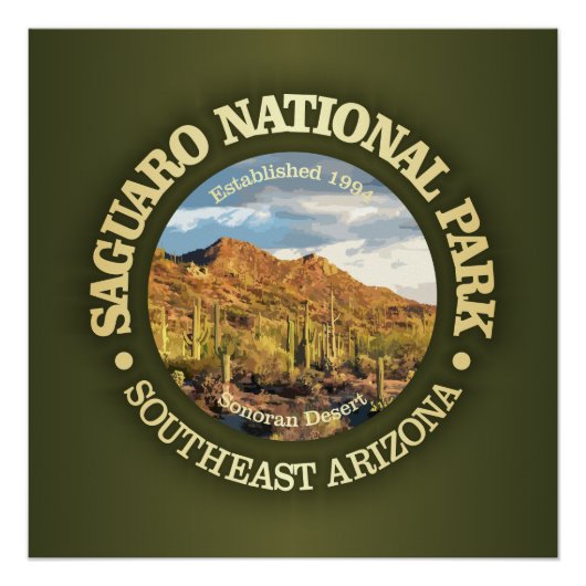 Nationaal park Saguaro (NP2) Perfect Poster (Voorkant)