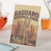 Nationaal park Saguaro Reclamebord Met Voetstuk (Insitu)