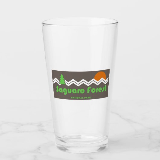 Nationaal park Saguaro Retro Glas (Voorkant)