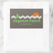 Nationaal park Saguaro Retro Rechthoekige Sticker (Tas)