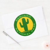 Nationaal park Saguaro Ronde Sticker (Envelop)