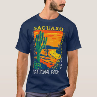 Nationaal Park Saguaro  Saguaro Cactus Vinta T-shirt