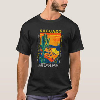 Nationaal Park Saguaro  Saguaro Cactus Vinta T-shirt
