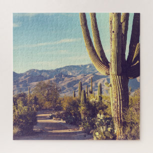 Nationaal park Saguaro, schilderachtig gebied. Legpuzzel