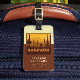 Nationaal park Saguaro Square Arizona Bagagelabel