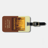 Nationaal park Saguaro Square | Arizona Bagagelabel (Voorkant horizontaal)