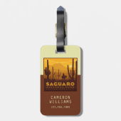 Nationaal park Saguaro Square | Arizona Bagagelabel (Achterkant verticaal)