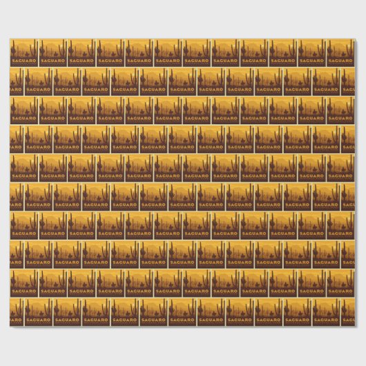 Nationaal park Saguaro Square | Arizona Cadeaupapier (Vlak)