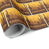 Nationaal park Saguaro Square | Arizona Cadeaupapier (Rol Hoek)