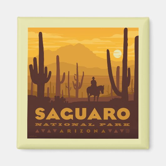 Nationaal park Saguaro Square | Arizona Magneet (Voorkant)