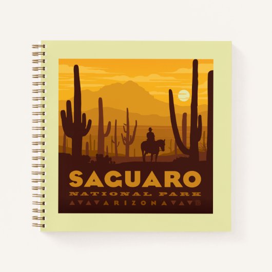 Nationaal park Saguaro Square | Arizona Notitieboek (Voorkant)
