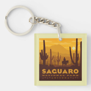 Nationaal park Saguaro Square Arizona Sleutelhanger