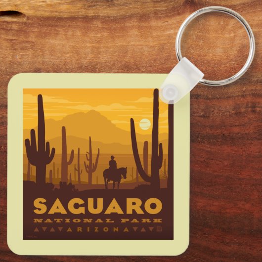 Nationaal park Saguaro Square | Arizona Sleutelhanger (Achterkant)