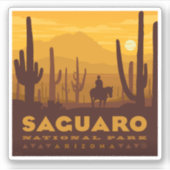 Nationaal park Saguaro Square | Arizona Sticker (Voorkant)
