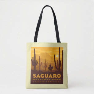 Nationaal park Saguaro Square Arizona Tote Bag