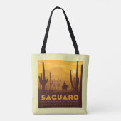 Nationaal park Saguaro Square | Arizona Tote Bag (Achterkant)
