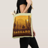 Nationaal park Saguaro Square | Arizona Tote Bag (Dichtbij)