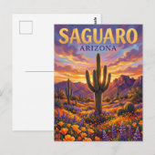 Nationaal park Saguaro VS Briefkaart (Voorkant / Achterkant)