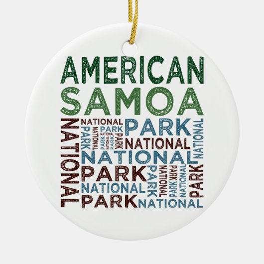 Nationaal Park Samoa Keramisch Ornament (Voorkant)