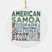 Nationaal Park Samoa Keramisch Ornament (Achterkant)