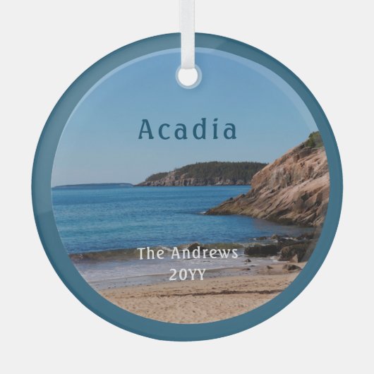 Nationaal park Sand Beach Acadia Glas Ornament (Voorkant)