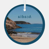 Nationaal park Sand Beach Acadia Glas Ornament (Achterkant)