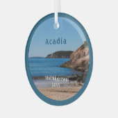 Nationaal park Sand Beach Acadia Glas Ornament (Voorkant links)