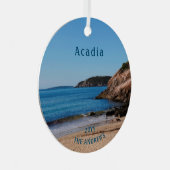 Nationaal Park Sand Beach Blue Acadia Metalen Ornament (Voorkant Rechts)