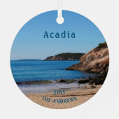 Nationaal Park Sand Beach Blue Acadia Metalen Ornament (Achterkant)