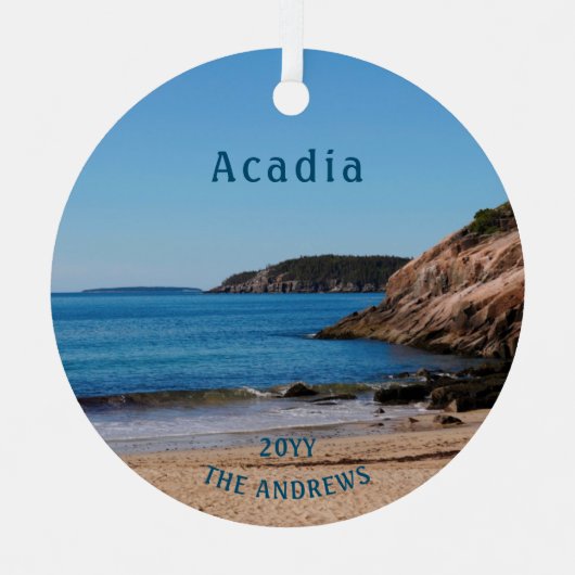 Nationaal Park Sand Beach Blue Acadia Metalen Ornament (Voorkant)