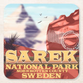 Nationaal park Sarek Zweden poster van het klassie Kartonnen Onderzetters (Voorkant)