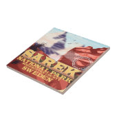 Nationaal park Sarek Zweden poster van het klassie Tegeltje (Zijkant)