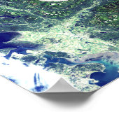 Nationaal park Satellite Afbeelding North Cascades Poster (Hoek)