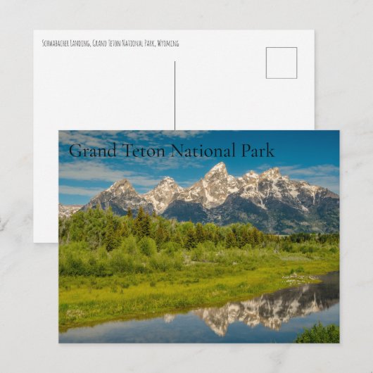 Nationaal park Schwabacher Landing Grand Teton Feestdagenkaart (Voorkant / Achterkant)