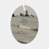 Nationaal Park Seascape Foto Metalen Ornament (Voorkant links)