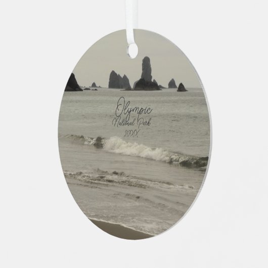 Nationaal Park Seascape Foto Metalen Ornament (Voorkant links)