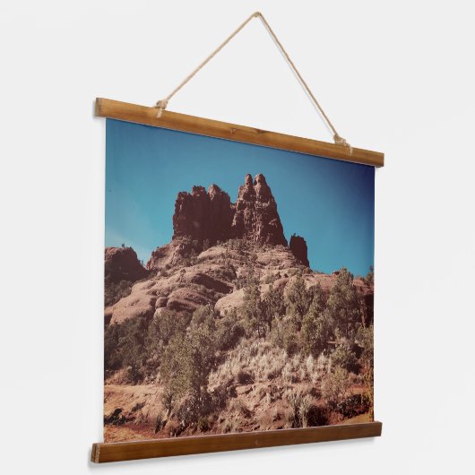 Nationaal park Sedona Arizona Red Rock Hangend Wandkleed (Gebogen)