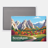 Nationaal park Seoraksan Zuid-Korea Magneet (Voorkant / Achterkant)