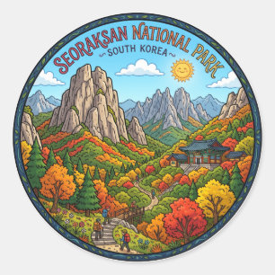 Nationaal park Seoraksan Zuid-Korea Ronde Sticker