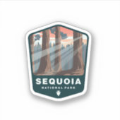 Nationaal park Sequoia | Afgesneden Sticker (Voorkant)