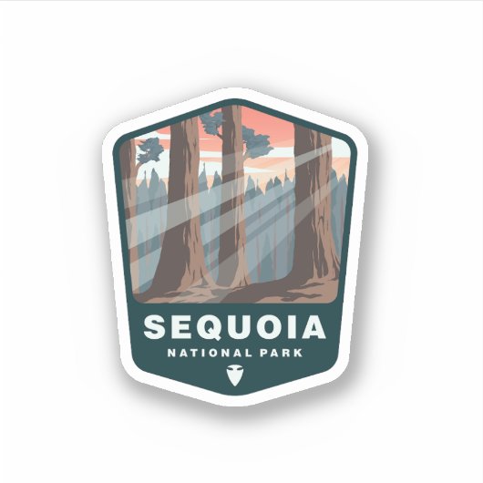 Nationaal park Sequoia | Afgesneden Sticker (Voorkant)
