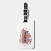 Nationaal park Sequoia, beklimming Carabiner Bagagelabel (Voorkant verticaal)