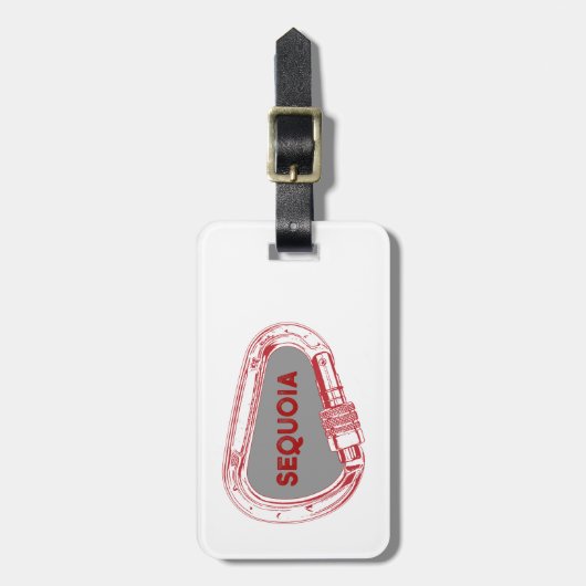 Nationaal park Sequoia, beklimming Carabiner Bagagelabel (Voorkant verticaal)