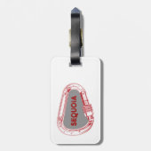 Nationaal park Sequoia, beklimming Carabiner Bagagelabel (Achterkant verticaal)