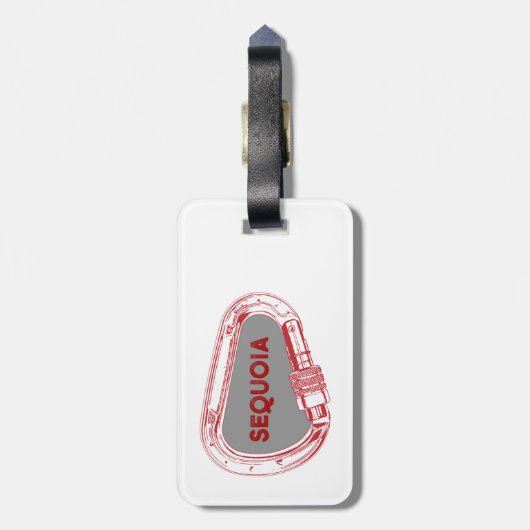 Nationaal park Sequoia, beklimming Carabiner Bagagelabel (Achterkant verticaal)