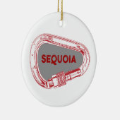 Nationaal park Sequoia, beklimming Carabiner Keramisch Ornament (Rechts)