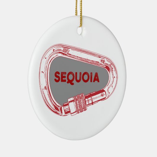 Nationaal park Sequoia, beklimming Carabiner Keramisch Ornament (Rechts)